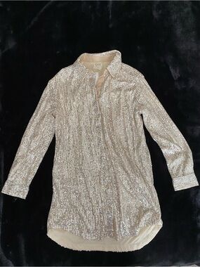 Style Rack Silver Sequin Mini Dress